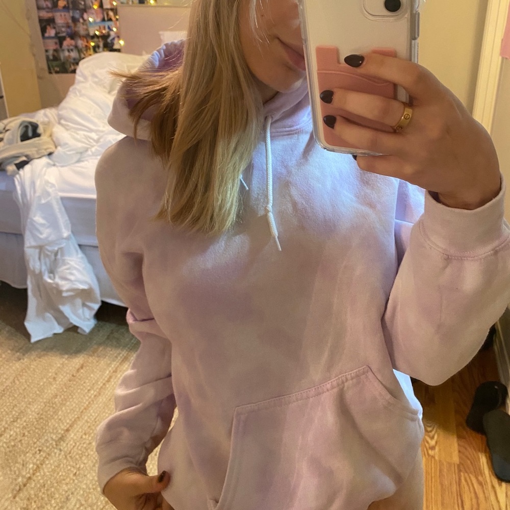 hand made purple tie dye sweatshirt